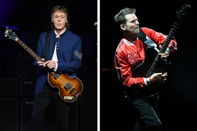 Paul McCartney and Muse frontman Matt Bellamy Paul McCartney and Muse frontman Matt Bellamy