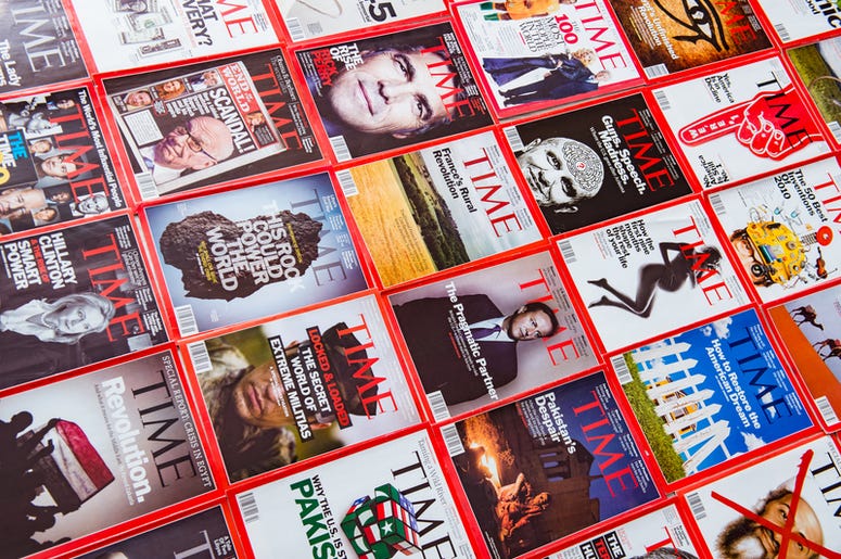 New York - MARCH 7, 2017: Time Magazine on March 7 in New York, USA. Time magazine is a popular US publication New York - MARCH 7, 2017: Time Magazine on March 7 in New York, USA. Time magazine is a popular US publication