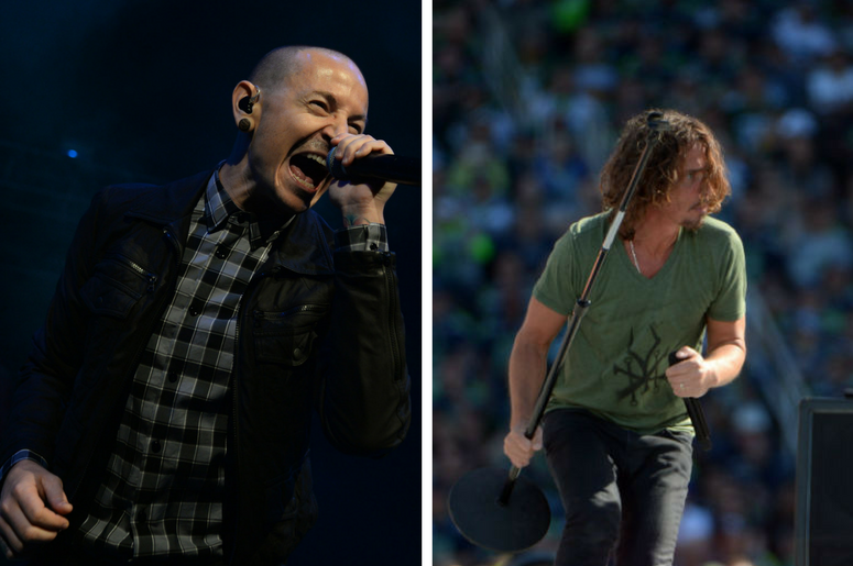 Chester Bennington of Linkin Park and Chris Cornell of Soundgarden Chester Bennington of Linkin Park and Chris Cornell of Soundgarden