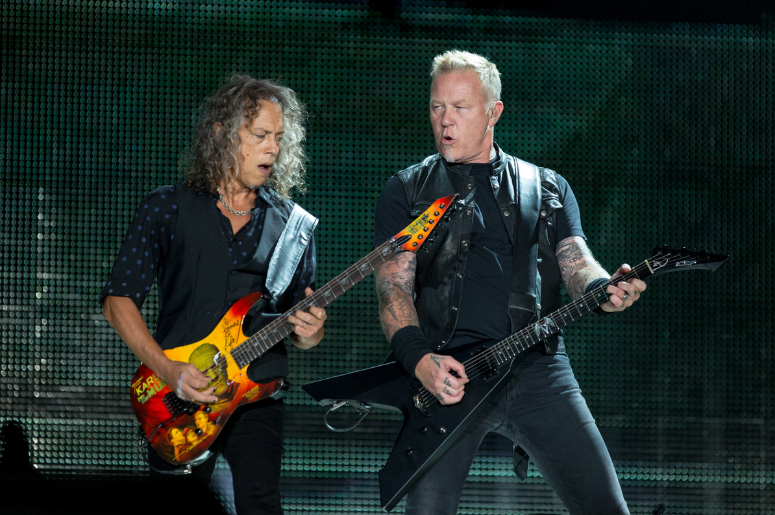 Kirk Hammett and James Hetfield of Metallica Kirk Hammett and James Hetfield of Metallica