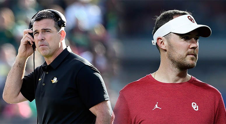 Mario Cristobal, Lincoln Riley, Oregon Ducks Football, Oklahoma Sooners Football, Pac-12 Football, SEC football, college football, coronavirus, Dusty and Cam in the Morning, KFXX-AM
