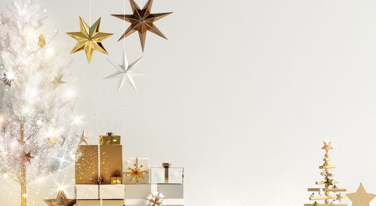 Modern Christmas interior, Scandinavian style. Room, colors. Modern Christmas interior, Scandinavian style. Room, colors.
