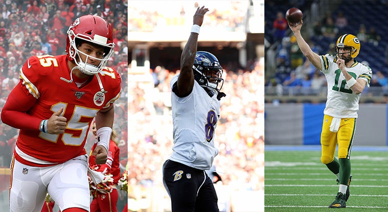 Lamar Jackson, Patrick Mahomes, Aaron Rodgers, NFL