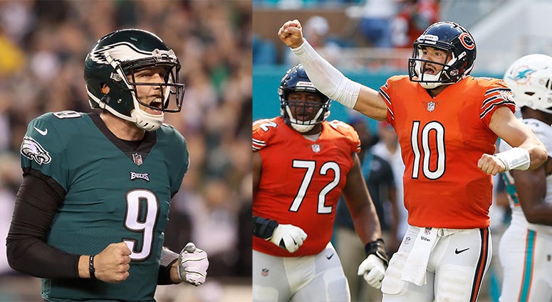 Nick Foles, Mitchell Trubisky, Chicago Bears, NFL