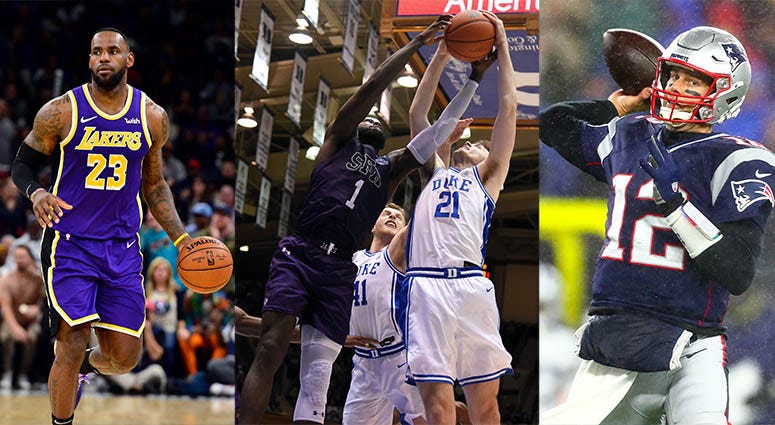 Lebron James, Tom Brady, Duke