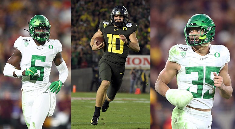 Justin Herbert, Troy Dye, Juwan Johnson