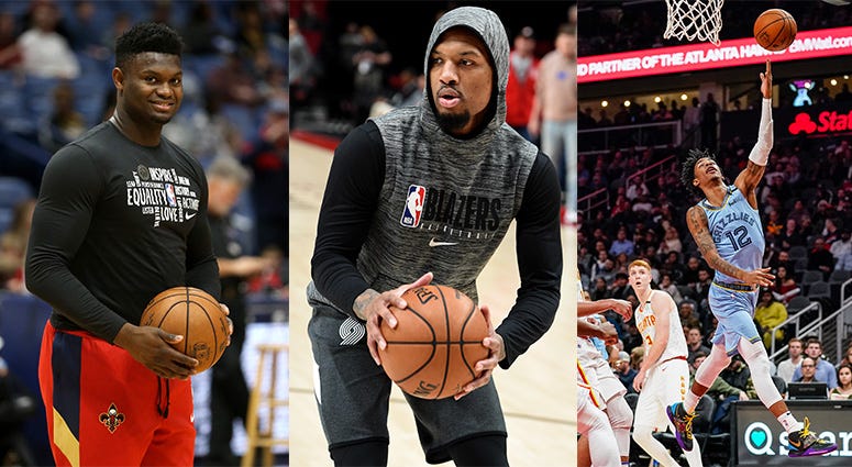 Damian Lillard, Ja Morant, Zion Williamson