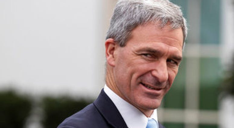 FILE - In this March 20, 2020 file photo, Acting Deputy Secretary for the Department of Homeland Security Ken Cuccinelli speaks about the coronavirus outside the West Wing of the White House in Washington. (AP Photo/Alex Brandon) FILE - In this March 20, 2020 file photo, Acting Deputy Secretary for the Department of Homeland Security Ken Cuccinelli speaks about the coronavirus outside the West Wing of the White House in Washington. (AP Photo/Alex Brandon)