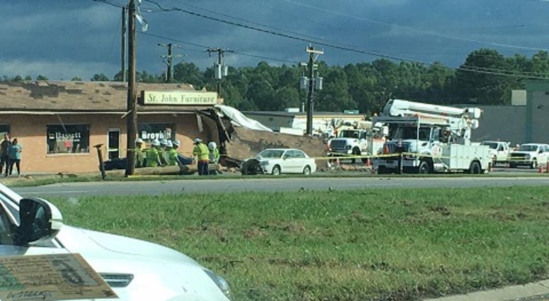 An EF2 tornado hit along Hull Street Road and Speeks Drive on September 17, 2018, killing one. (Matt Demlein, WRVA)
