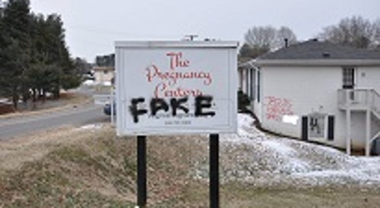 The Culpeper Pregnancy Center was vandalized sometime overnight February 1, 2019. (Culpeper Police Department)