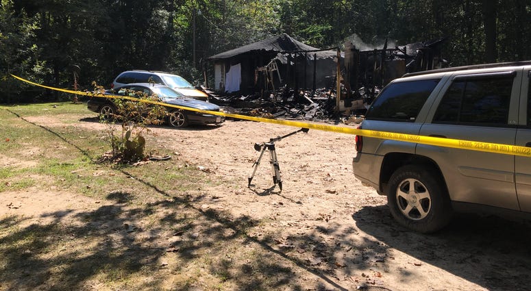 A house fire in the 20,300 block of James Anderson Highway/Route 60 in Buckingham County kills three. (Virginia State Police).