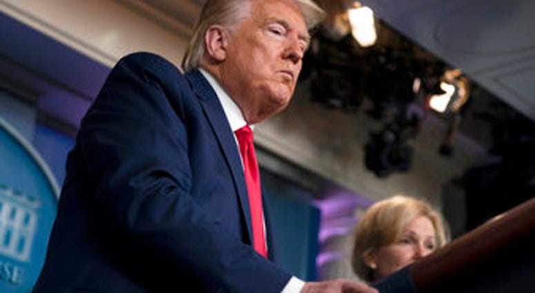 President Donald Trump listens to a question during press briefing with the coronavirus task force, at the White House, Wednesday, March 18, 2020, in Washington. (AP Photo/Evan Vucci) President Donald Trump listens to a question during press briefing with the coronavirus task force, at the White House, Wednesday, March 18, 2020, in Washington. (AP Photo/Evan Vucci)