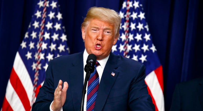 President Donald Trump speaks during a bill signing ceremony for the "Right to Try" act in the South Court Auditorium on the White House campus, Wednesday, May 30, 2018, in Washington. (AP Photo/Evan Vucci)