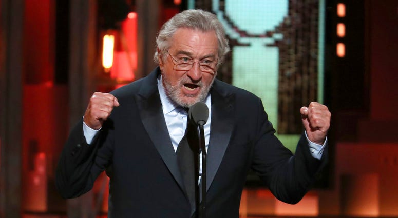 Robert De Niro introduces a performance by Bruce Springsteen at the 72nd annual Tony Awards at Radio City Music Hall on Sunday, June 10, 2018, in New York. (Photo by Michael Zorn/Invision/AP)