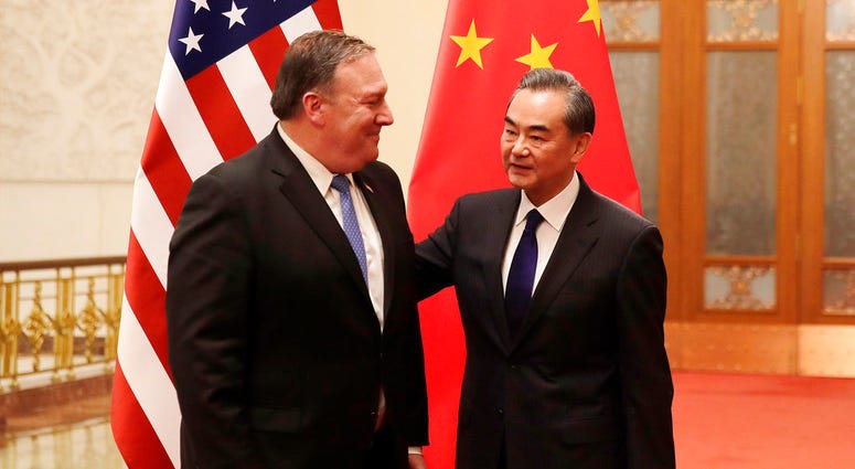Mike Pompeo with China's Foreign Minister
