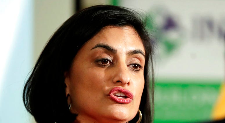 FILE - In this Nov. 29, 2017 file photo, Seema Verma, administrator of the Centers for Medicare and Medicaid Services.(AP Photo/Julio Cortez, File) FILE - In this Nov. 29, 2017 file photo, Seema Verma, administrator of the Centers for Medicare and Medicaid Services.(AP Photo/Julio Cortez, File)