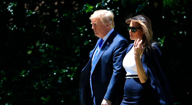 President Donald Trump and first lady Melania Trump, leave the White House in Washington, Wednesday, July 18, 2018, as they travel to to Andrews Air Force Base to pay their respects.(AP Photo/Manuel Balce Ceneta) President Donald Trump and first lady Melania Trump, leave the White House in Washington, Wednesday, July 18, 2018, as they travel to to Andrews Air Force Base to pay their respects.(AP Photo/Manuel Balce Ceneta)