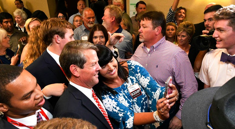 Brian Kemp with supporters