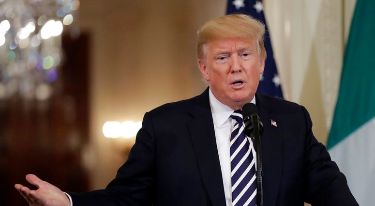 President Donald Trump speaks during a news conference with Italian Prime Minister Giuseppe Conte at the White House, Monday, July 30, 2018, in Washington. (AP Photo/Evan Vucci)