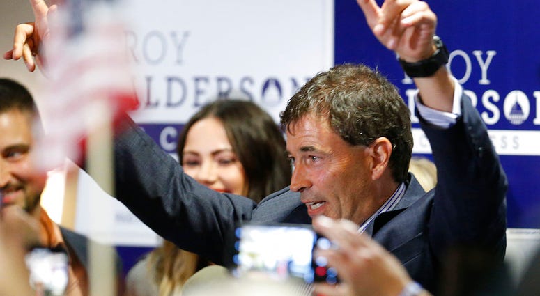 Republican Troy Balderson with supporters
