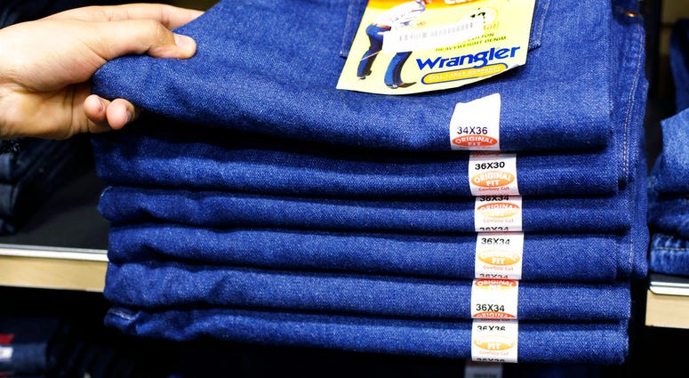 In this Feb. 4, 2011, File photo, Wrangler jeans are displayed at a store in Hayward, Calif. VF Corp. says it plans to split into two publicly traded companies, with one focusing on clothing and footwear and the other concentrating on jeans and its outlet