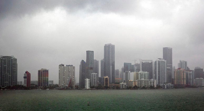 Storm clouds over Miami