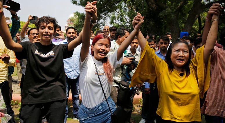LGBT Supporters celebrating in India