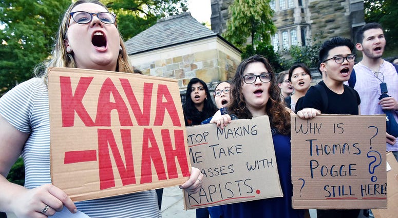 Yale students protesting Brett Kavanaugh nomination
