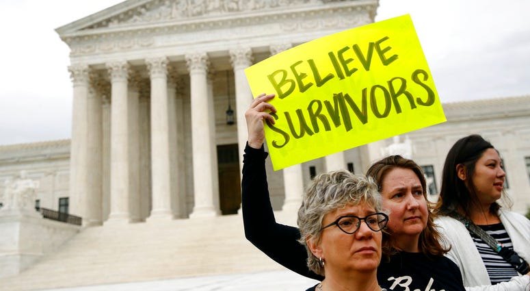 Protesters in front of Supreme Court
