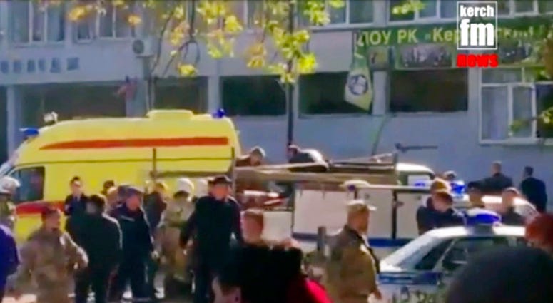 Emergency vehicles in Kerch, Crimea