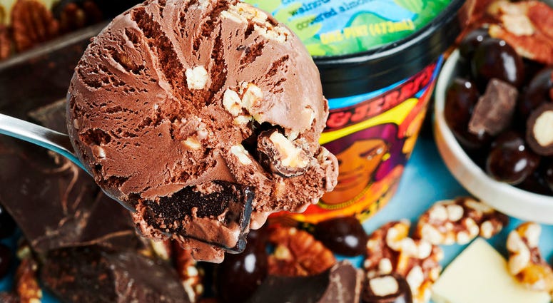 This undated product image provided by Ben & Jerry’s shows the rebranded ice cream flavor Pecan Resist. Ben & Jerry’s says it’s taking a stand against what it calls the Trump administration’s regressive policies