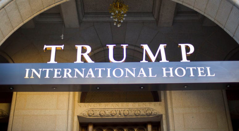 This Monday, Sept. 12, 2016, file photo, shows the exterior of the Trump International Hotel in downtown Washington