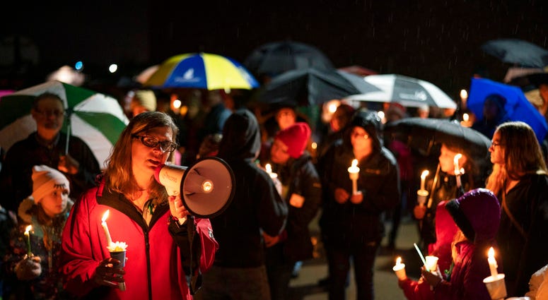 Vigil for Girl Scouts & parent killed