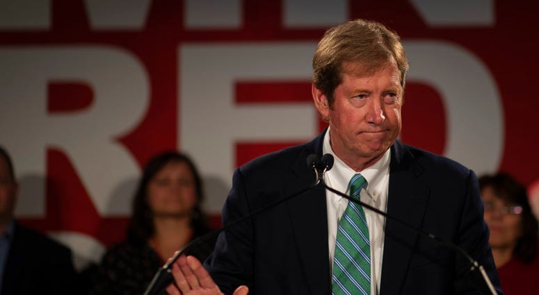 In this Nov 6, 2018 file photo, U.S. Congressman Jason Lewis gave his concession speech at the Republican Party of Minnesota headquarters in Bloomington, Minn.