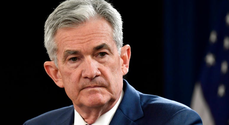 FILE- In this Sept. 26, 2018, file photo Federal Reserve Chairman Jerome Powell listens to a question during a news conference in Washington. (AP Photo/Susan Walsh, File) FILE- In this Sept. 26, 2018, file photo Federal Reserve Chairman Jerome Powell listens to a question during a news conference in Washington. (AP Photo/Susan Walsh, File)