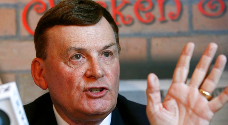In this June 27, 2018, file photo, U.S. Rep. David Stringer, R-Prescott, at a community forum at a restaurant in Phoenix, to explain his recent immigration remarks. The Arizona lawmaker, said "there aren't enough white kids to go around"