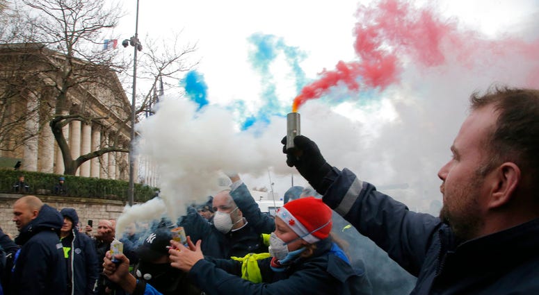 Protesters in Paris