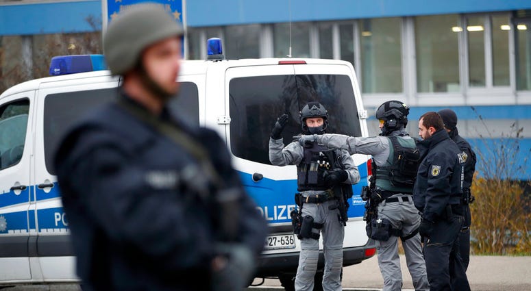 Scene in Strasbourg, France following mass shooting