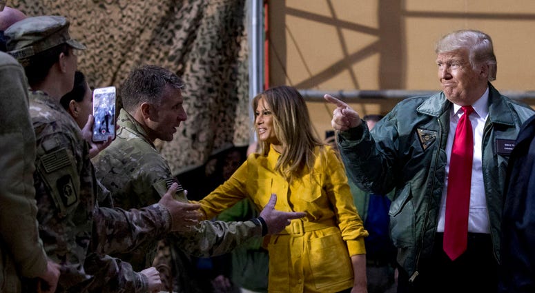 President Trump & First Lady visit Al Asad Air Base in Iraq