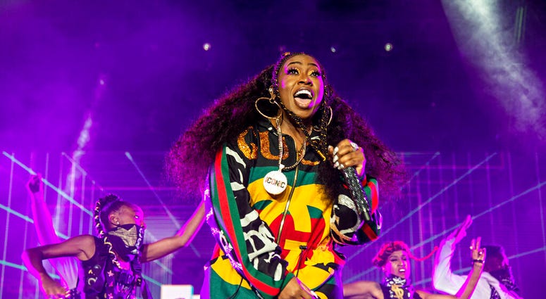 In this July 7, 2018 file photo, Missy Elliott performs at the 2018 Essence Festival in New Orleans.