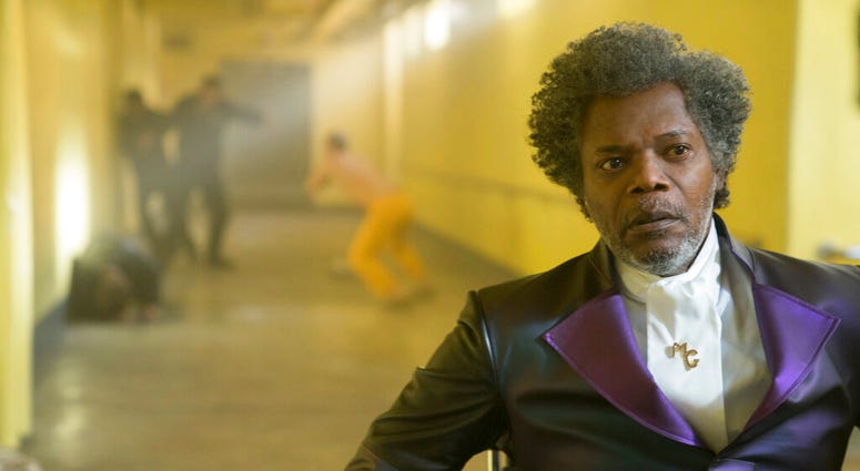 This image released by Universal Pictures shows Samuel L. Jackson in a scene from M. Night Shyamalan's "Glass."