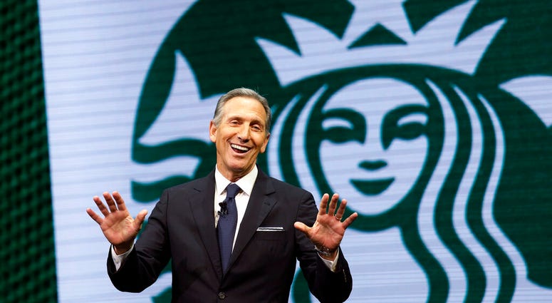 - In this March 22, 2017 file photo, Starbucks CEO Howard Schultz speaks at the Starbucks annual shareholders meeting in Seattle
