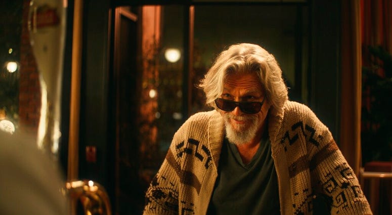 This undated image provided by Stella Artois shows a scene from the company's Super Bowl spot with Jeff Bridges