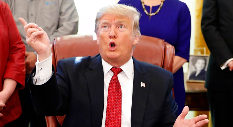 President Donald Trump speaks during a meeting with American manufacturers in the Oval Office of the White House, Thursday, Jan. 31, 2019, in Washington. (AP Photo/Jacquelyn Martin) President Donald Trump speaks during a meeting with American manufacturers in the Oval Office of the White House, Thursday, Jan. 31, 2019, in Washington. (AP Photo/Jacquelyn Martin)