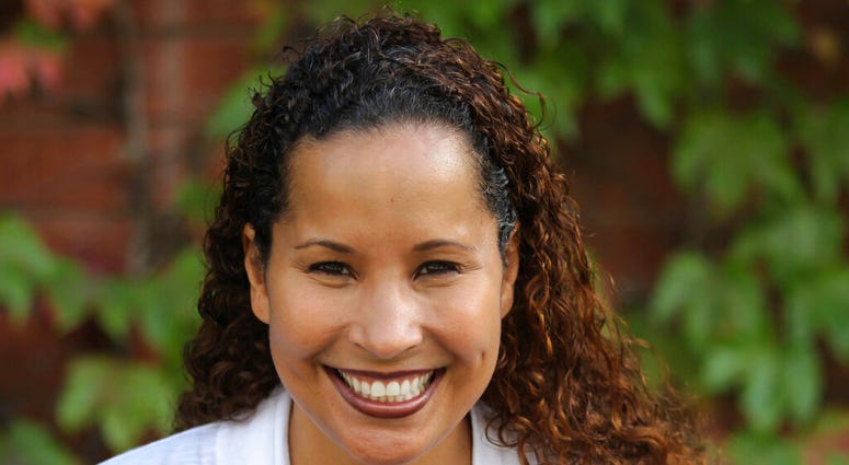 In this undated file photo provided by Scripps College, Vanessa Tyson, an associate professor in politics at Scripps College, poses for a photo. (Scripps College via AP, File)