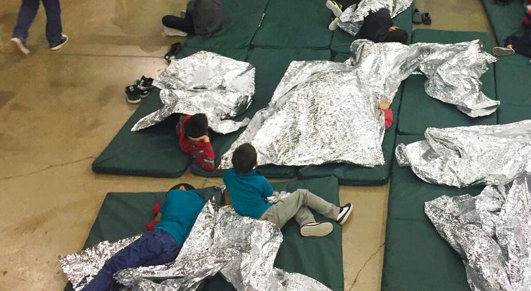 Migrants in Custody at a Texas Facility