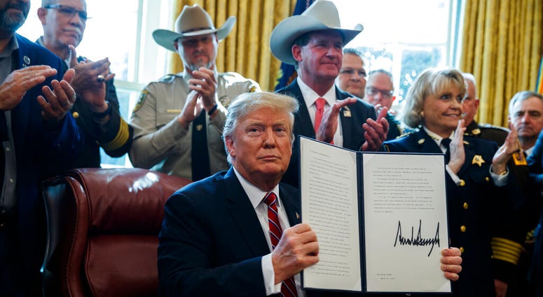 President Trump signs his first Veto, March 15, 2019