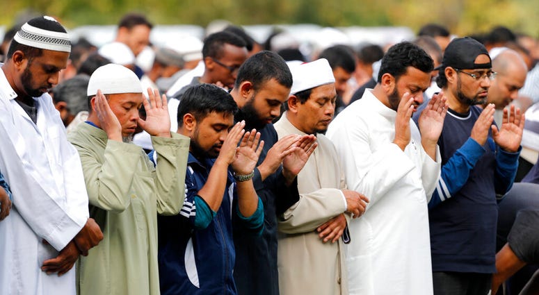 Prayers at Hagley Park in Christchurch, New Zealand