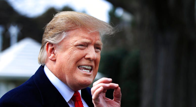 In this March 20, 2019, photo, President Donald Trump speaks to reporters before leaving the White House in Washington. (AP Photo/Manuel Balce Ceneta) In this March 20, 2019, photo, President Donald Trump speaks to reporters before leaving the White House in Washington. (AP Photo/Manuel Balce Ceneta)