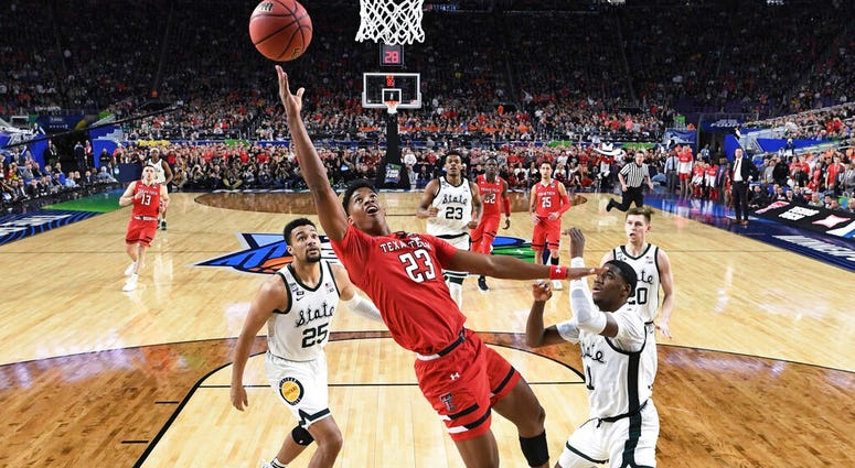 Texas Tech's Jarrett Culver (23) takes a shot during the first half in the semifinals of the Final Four NCAA college basketball tournament. (Brett Wilhelm/NCAA Photos via Getty Images via AP, Pool) Texas Tech's Jarrett Culver (23) takes a shot during the first half in the semifinals of the Final Four NCAA college basketball tournament. (Brett Wilhelm/NCAA Photos via Getty Images via AP, Pool)